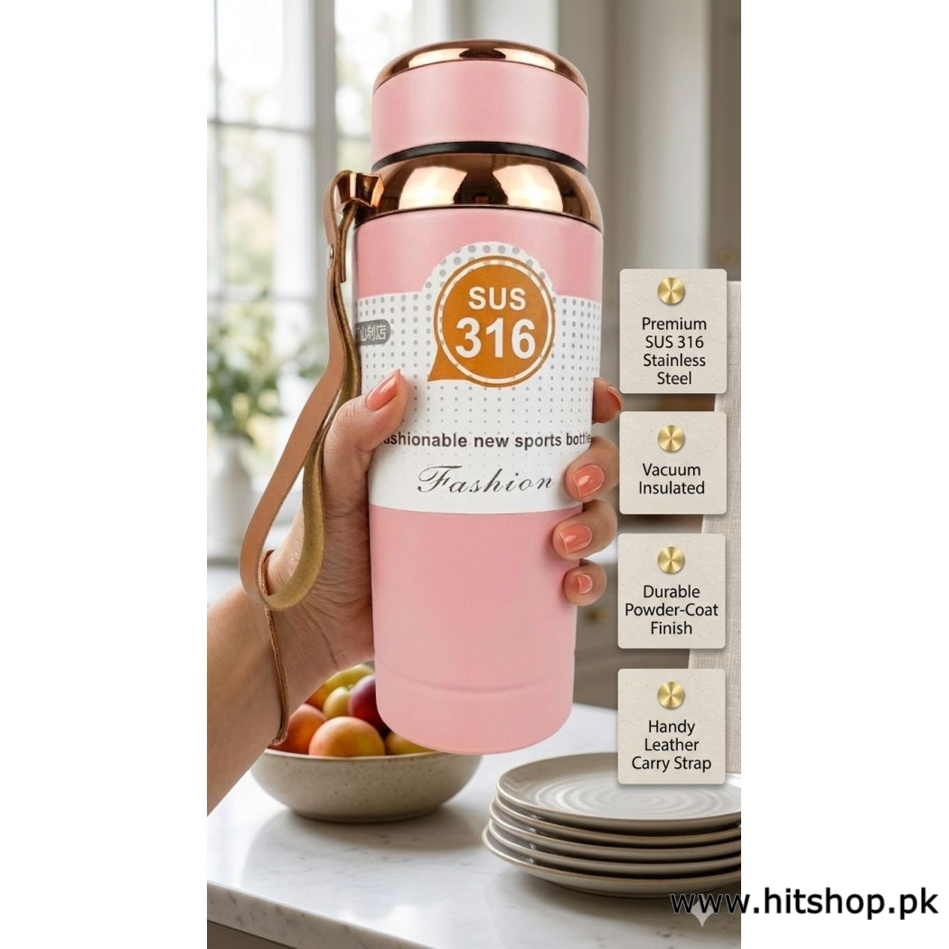 Premium Stainless Steel Vacuum Flask Bottle 750ml – Pink
